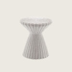 Tabouret Bolla 12 de Gervasoni en rotin laqué blanc mat