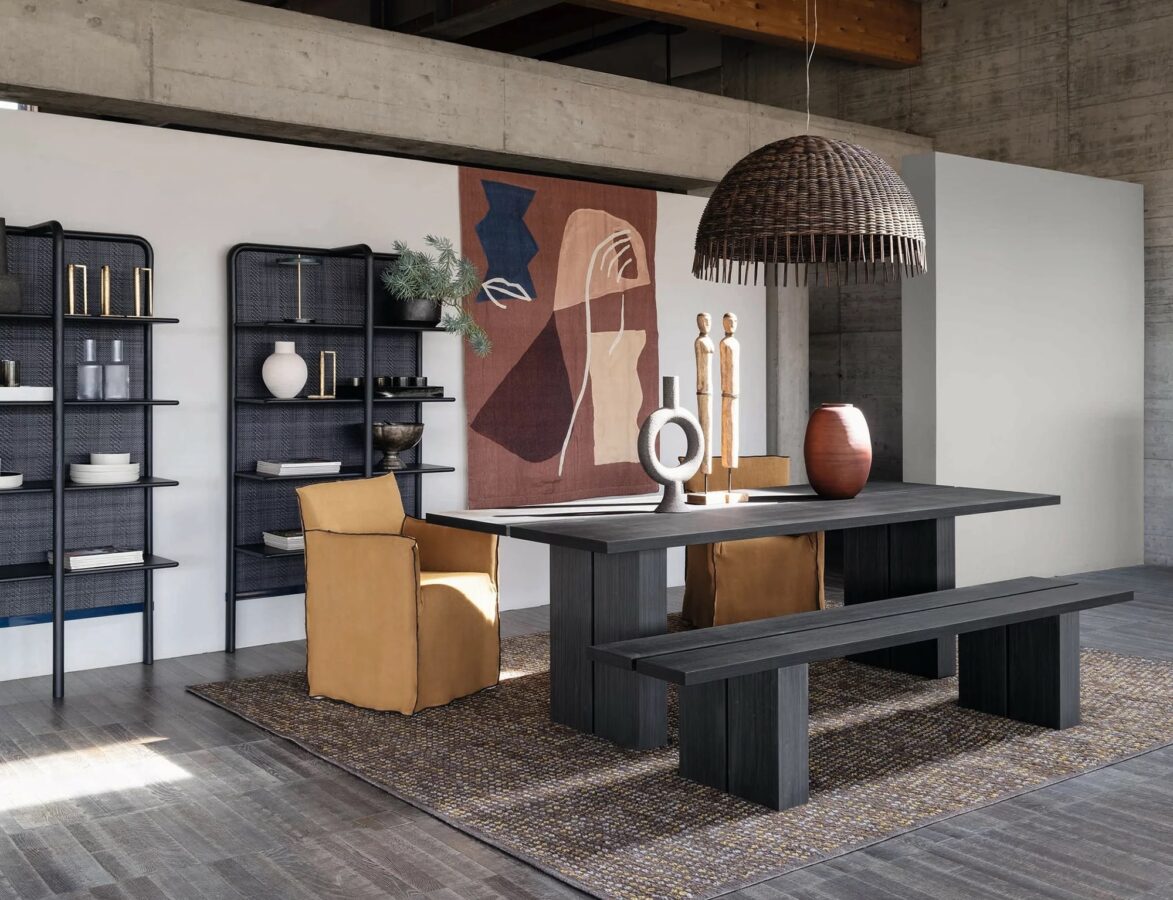 suspension croco 95 de chez gervasoni ambiance salle à manger