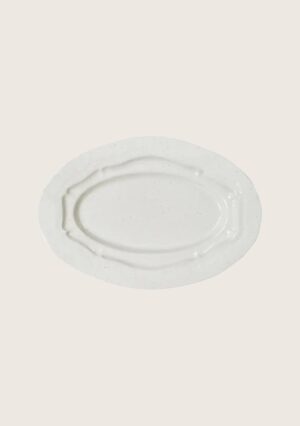 Plat ovale L de la collection Réfectoire de chez Jars Céramistes
