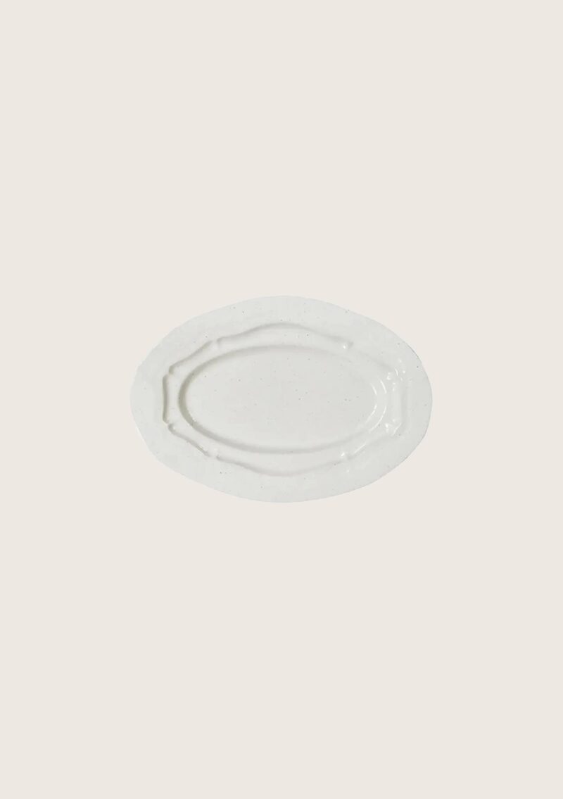 Plat ovale S brillant de la collection Réfectoire de chez Jars Céramistes