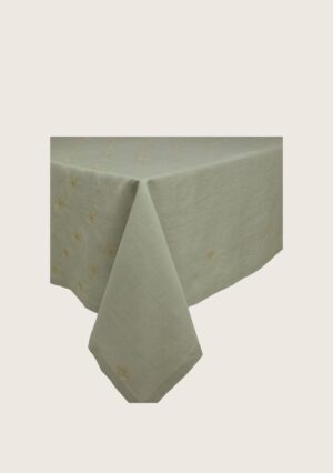 Nappe en lin sidéral coloris olive de Alexandre Turpault