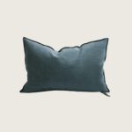 coussin vice versa black line lin stoned washed 40x60 canard