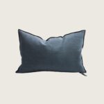 coussin vice versa black line lin stoned washed 40x60 encre