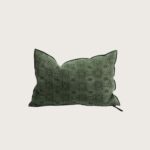 coussin vice versa jacquard stone washed kilim avocat
