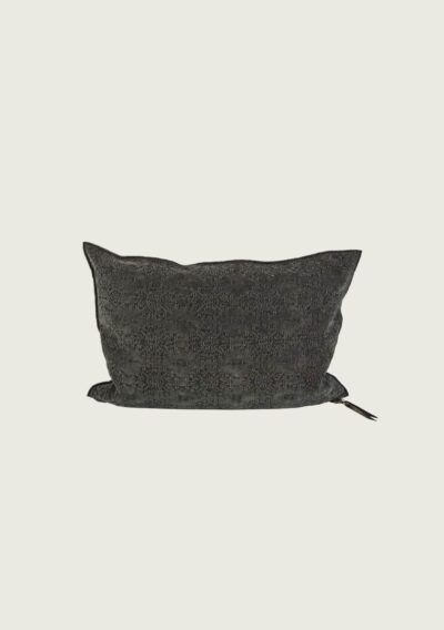 coussin vice versa jacquard stone washed kilim brownie