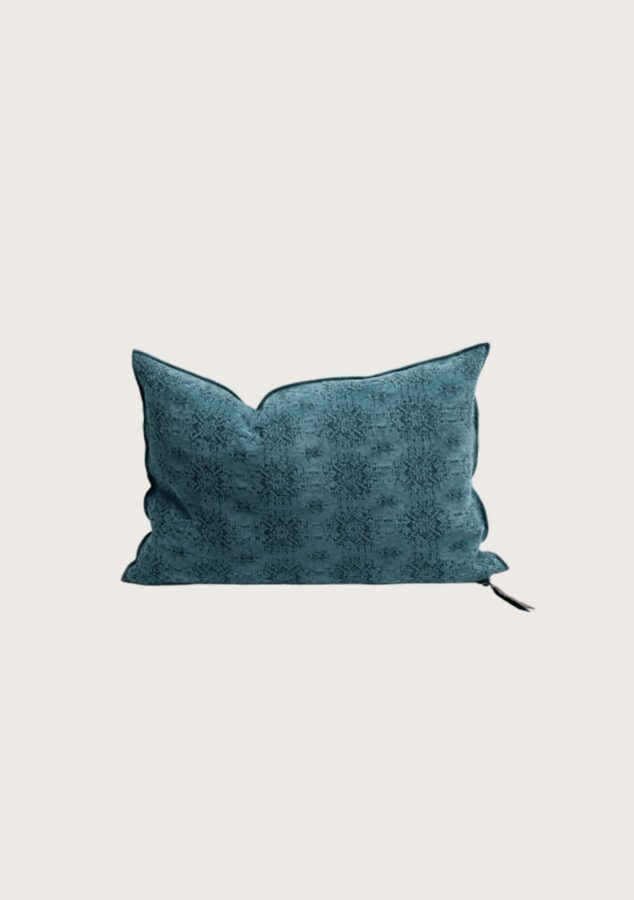 coussin vice versa jacquard stone washed kilim riviera