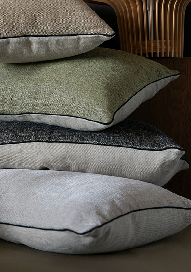 pile de coussins, collection Voltaire, de chez Alexandre Turpault