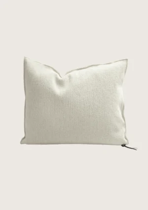 coussin vice versa en toile tuftée upcyclée 65x65 crème