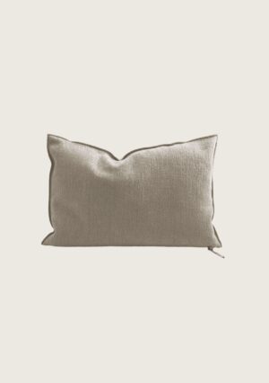 coussin vice versa en toile tuftée upcyclée 40x60 écorce
