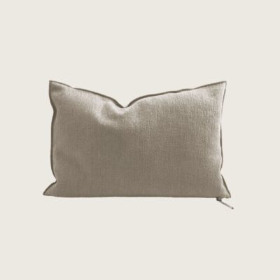 coussin vice versa en toile tuftée upcyclée 40x60 écorce