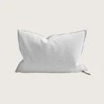 coussin vice versa en toile towani upcyclée 40x60 blanc
