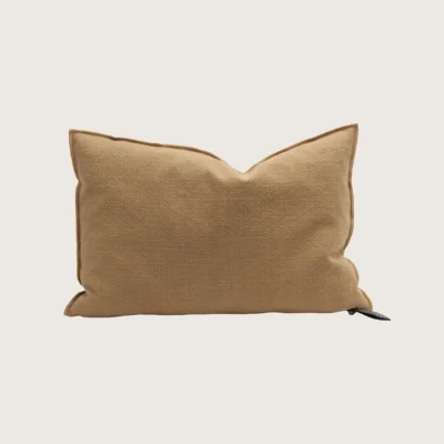 coussin vice versa en toile towani upcyclée 40x60 terracotta