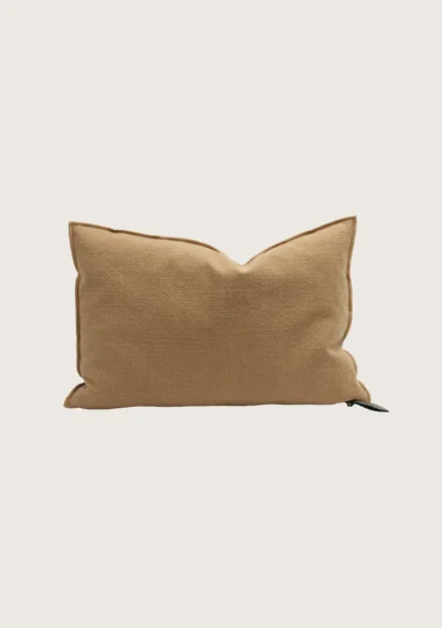 coussin vice versa en toile towani upcyclée 40x60 terracotta