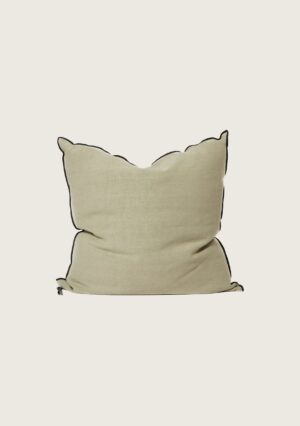 coussin vice versa black line lin stoned washed 50x50 ciment