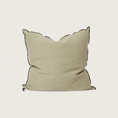 coussin vice versa black line lin stoned washed 50x50 ciment