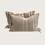 coussin vice versa en toile brodée myre 40x60 argile