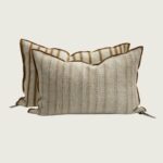 coussin vice versa en toile brodée myre 40x60 bronze