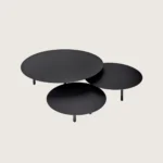 ensemble de trois tables basses serax noires