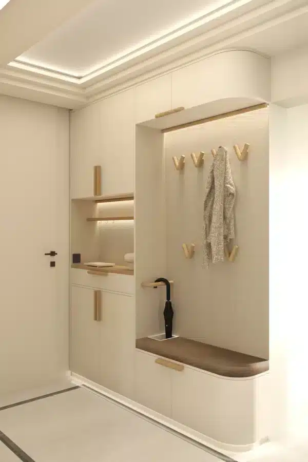 Projet floralies, Monaco, design d'intérieur et rendu 3D, espace entrée option 2, vue 2