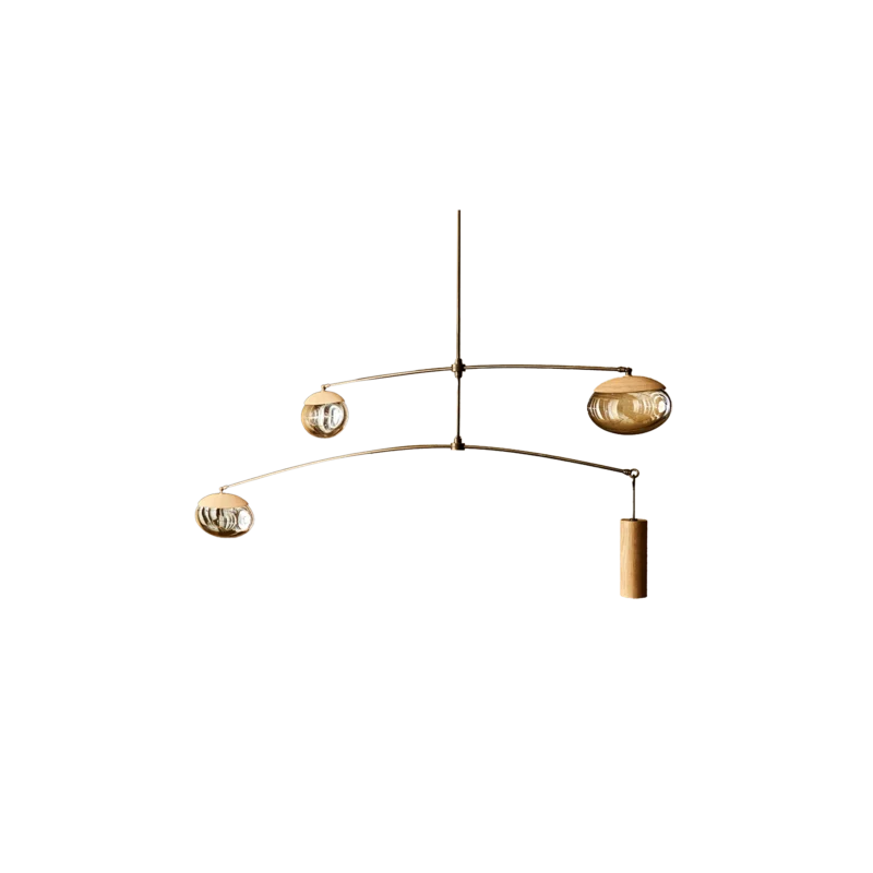 suspension mobile GAIA 3 pebbles ochre
