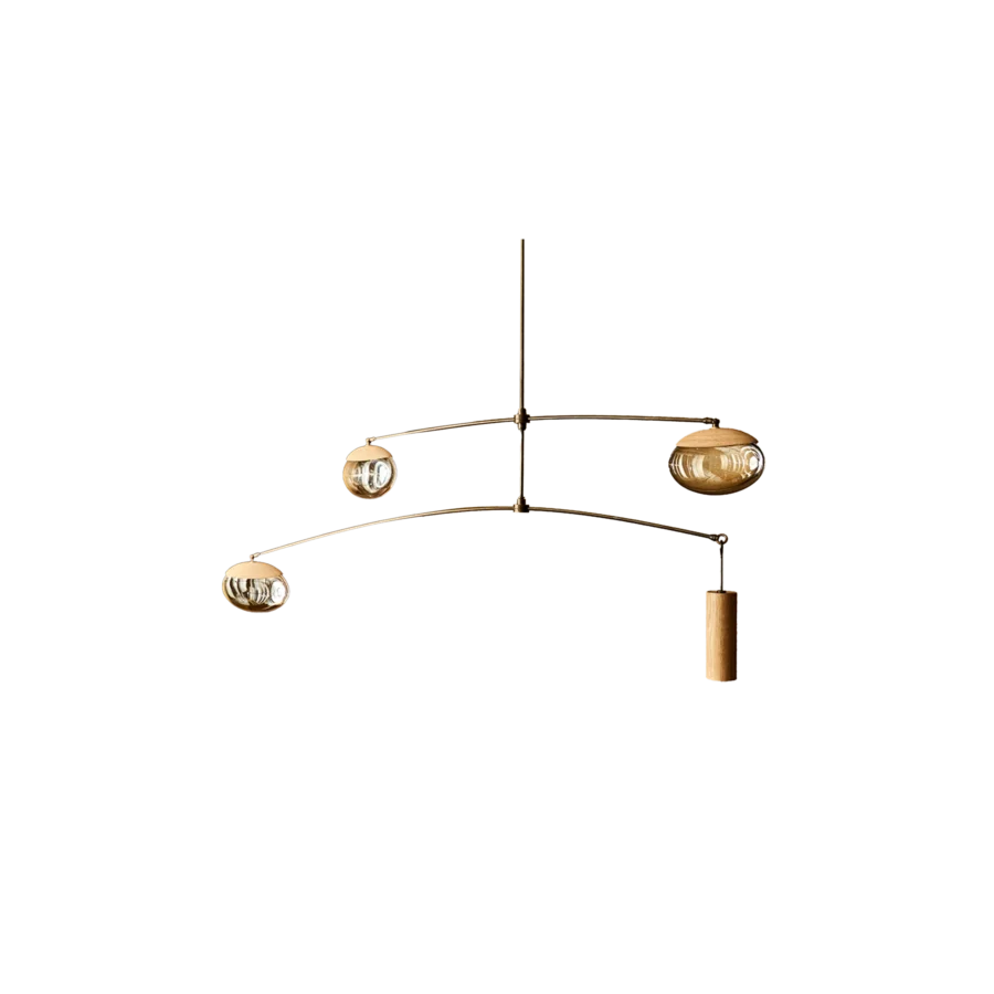 suspension mobile GAIA 3 pebbles ochre
