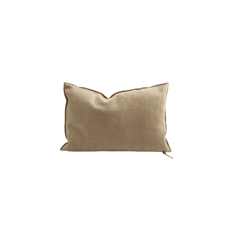 coussin MDV toile tuftée cappucino 40x60