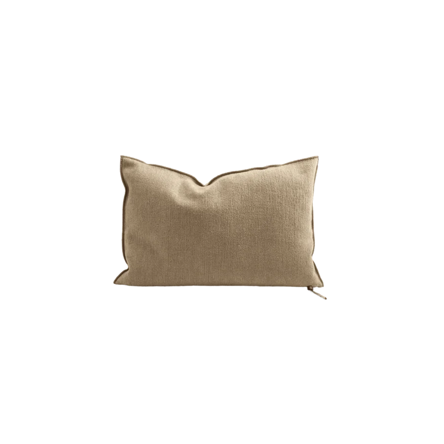 coussin MDV toile tuftée cappucino 40x60