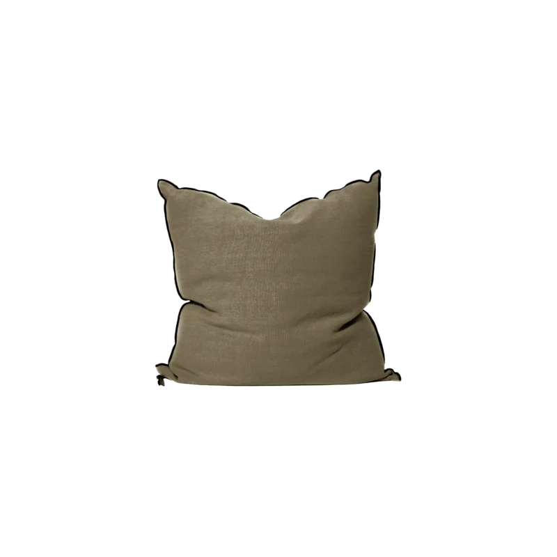 coussin black line kaki 50x50