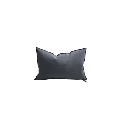 coussin black line charbon 30x50