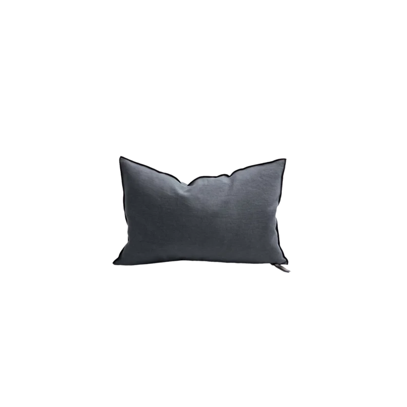 coussin black line charbon 30x50