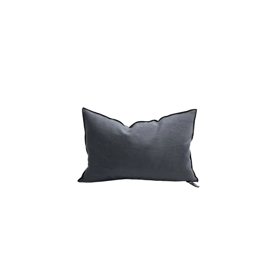 coussin black line charbon 30x50