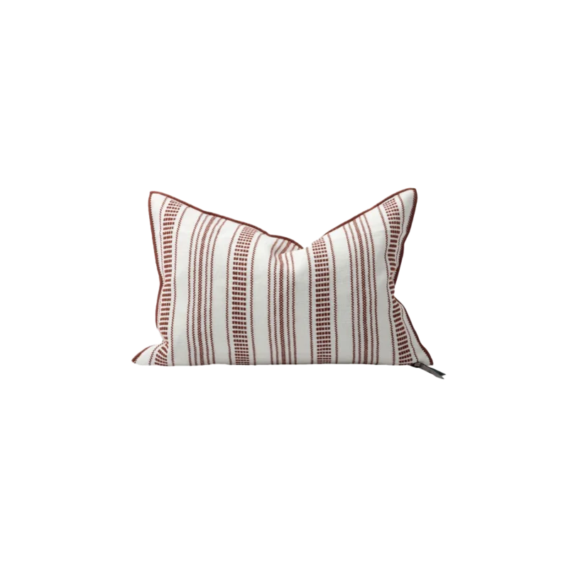 coussin cyclades rayures fines argile
