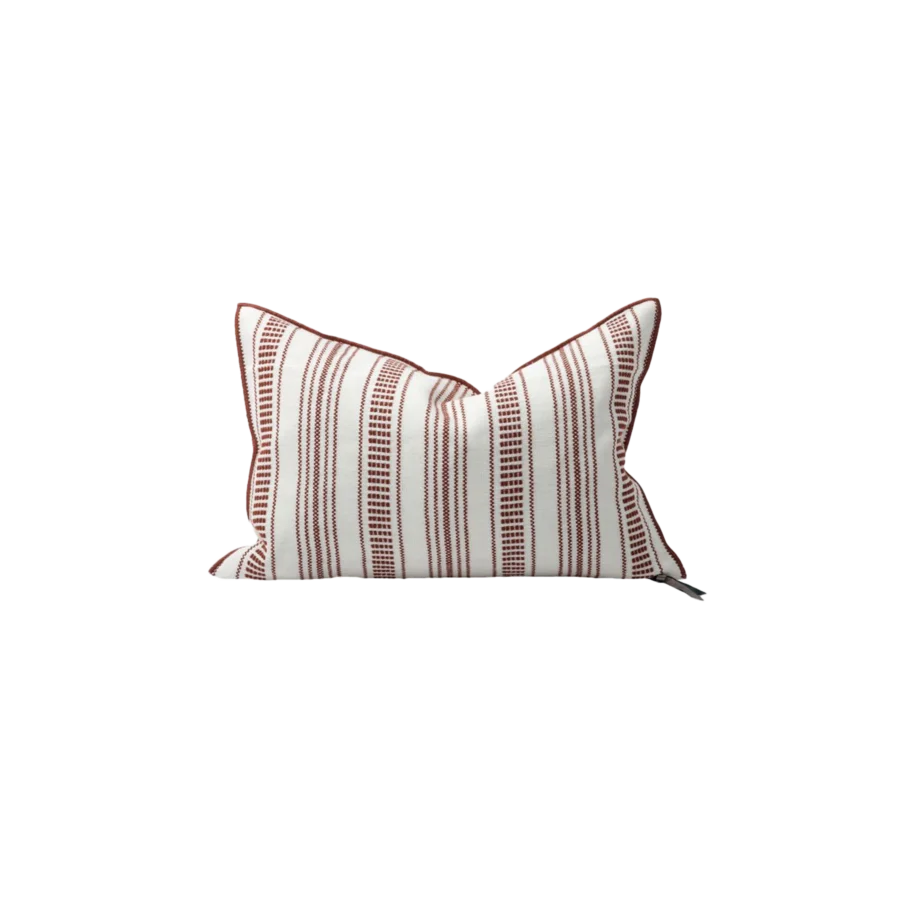 coussin cyclades rayures fines argile