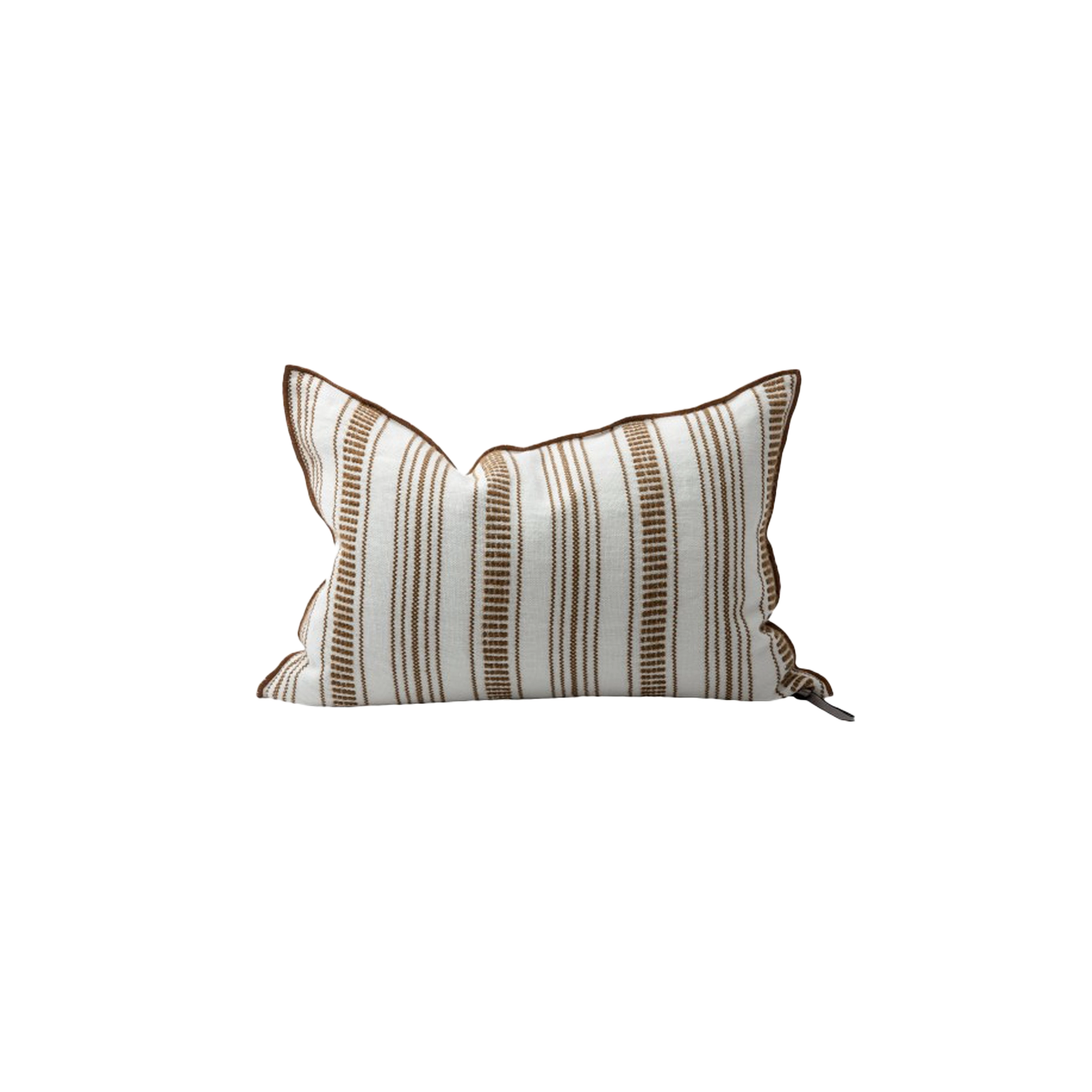 coussin cyclades rayures fines havane