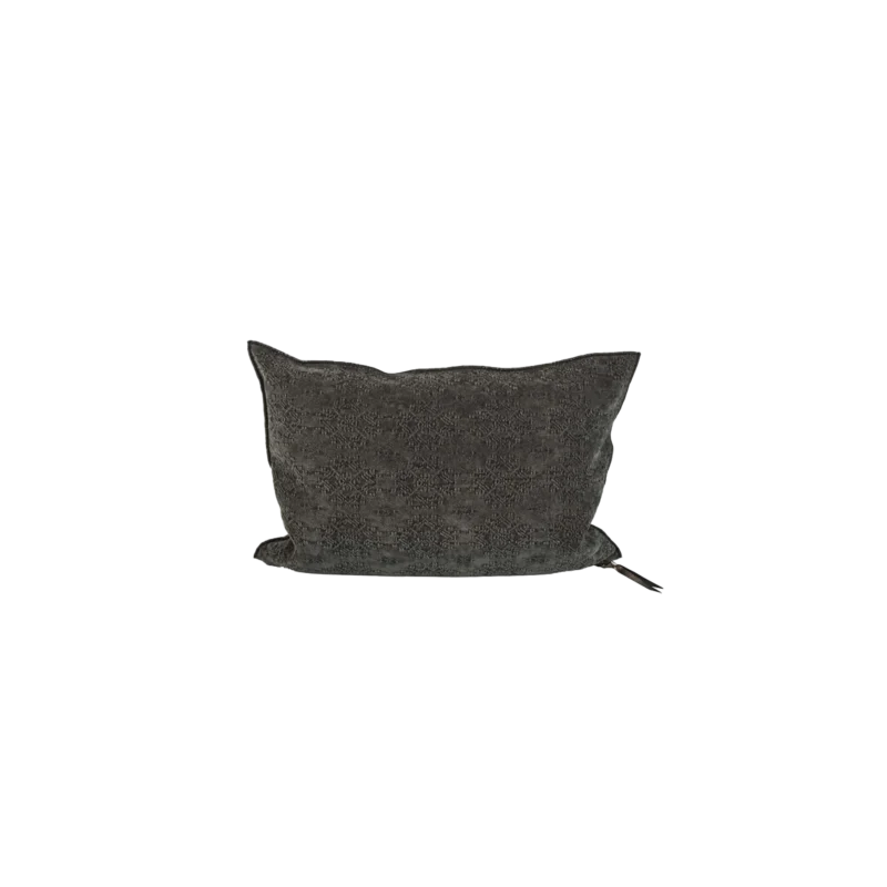 coussin jaquard brownie