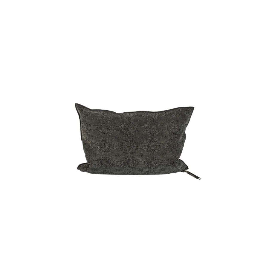 coussin jaquard brownie