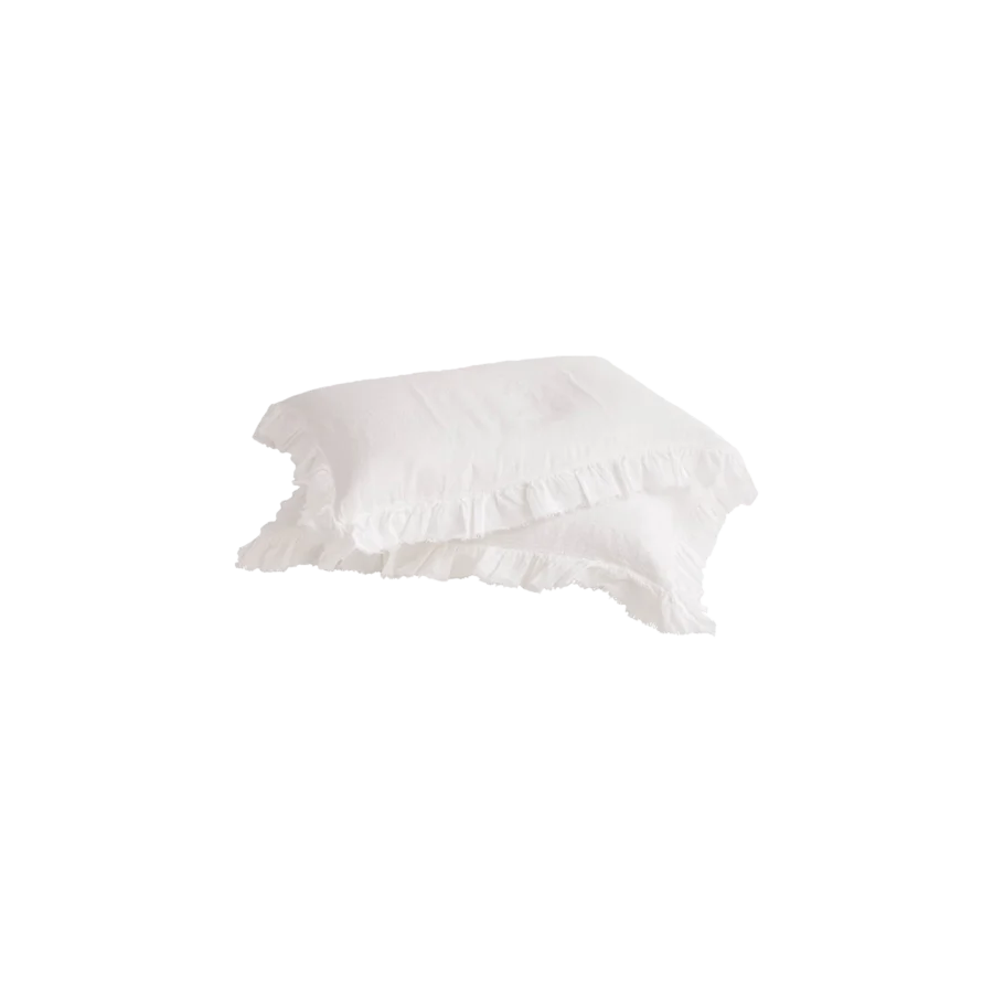 taie d'oreiller BOHO blanc