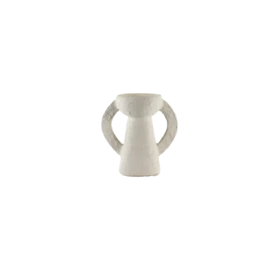 vase L earth blanc