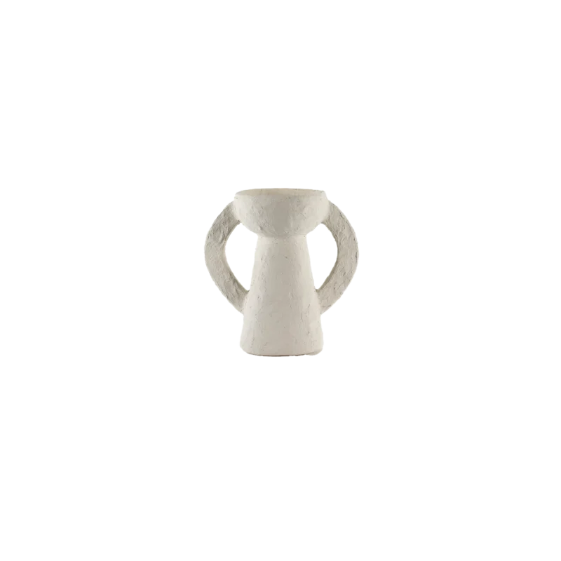 vase L earth blanc
