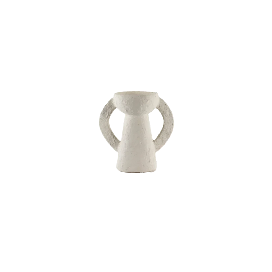 vase L earth blanc