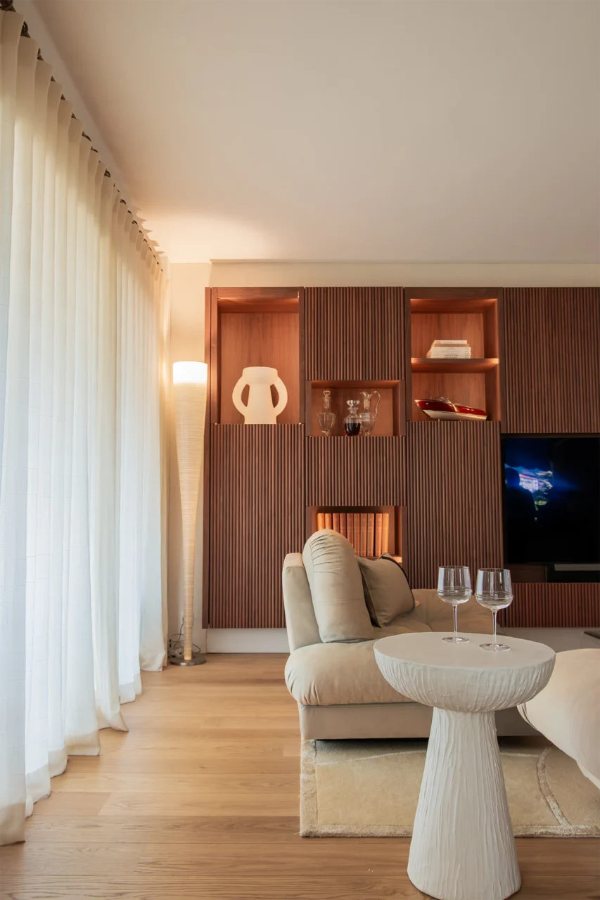 Projet KA, design d'intérieur, roquebrune-cap-martin, espace salon, vue d'ensemble