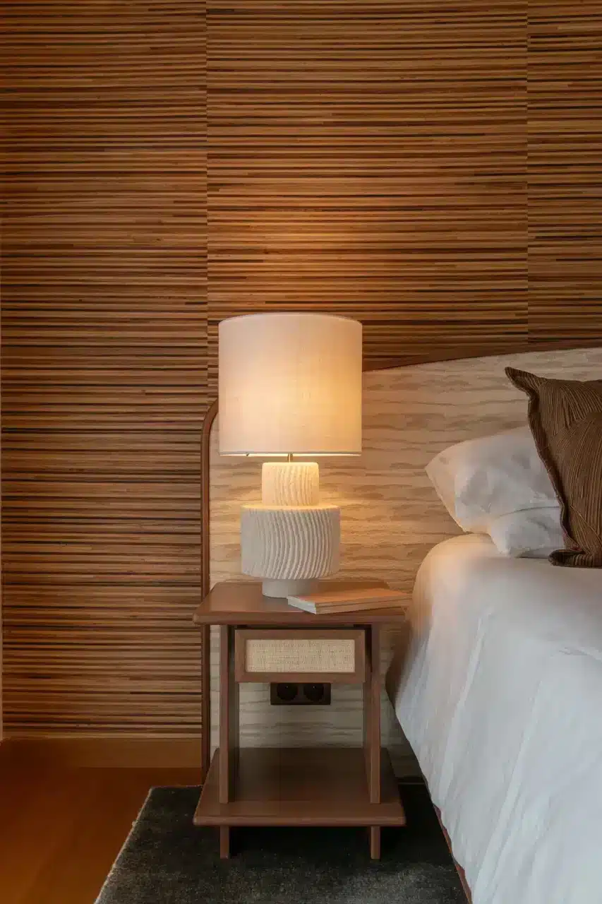 Projet KA, design d'intérieur, roquebrune-cap-martin, espace chambre, focus sur les tables de chevets MI